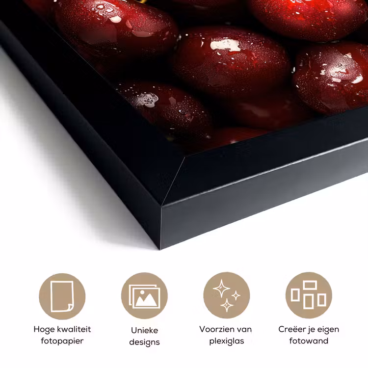 Poster met lijst - Rood - Fruit - Kersen — 6