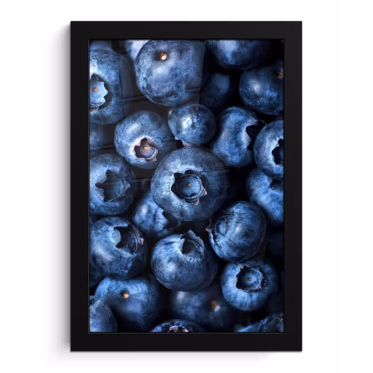 Poster met lijst - Bessen - Blauw - Fruit — 1