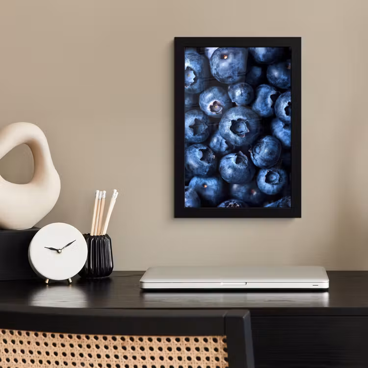 Poster met lijst - Bessen - Blauw - Fruit — 2