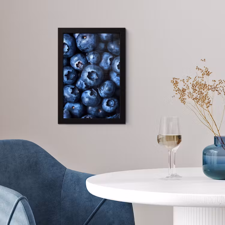 Poster met lijst - Bessen - Blauw - Fruit — 4