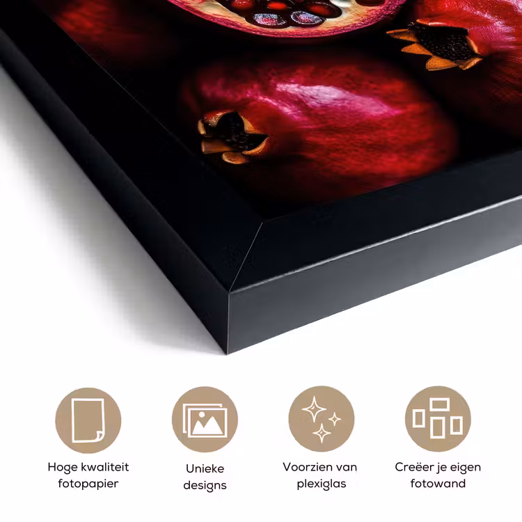 Poster met lijst - Granaatappel - Rood - Fruit — 6