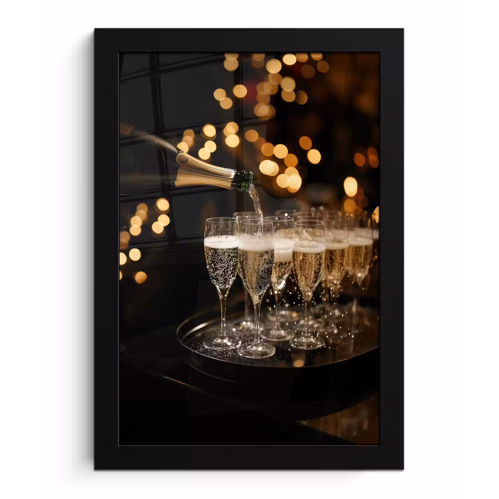 Poster met lijst - Lichter - Champagner - Gläser — 1