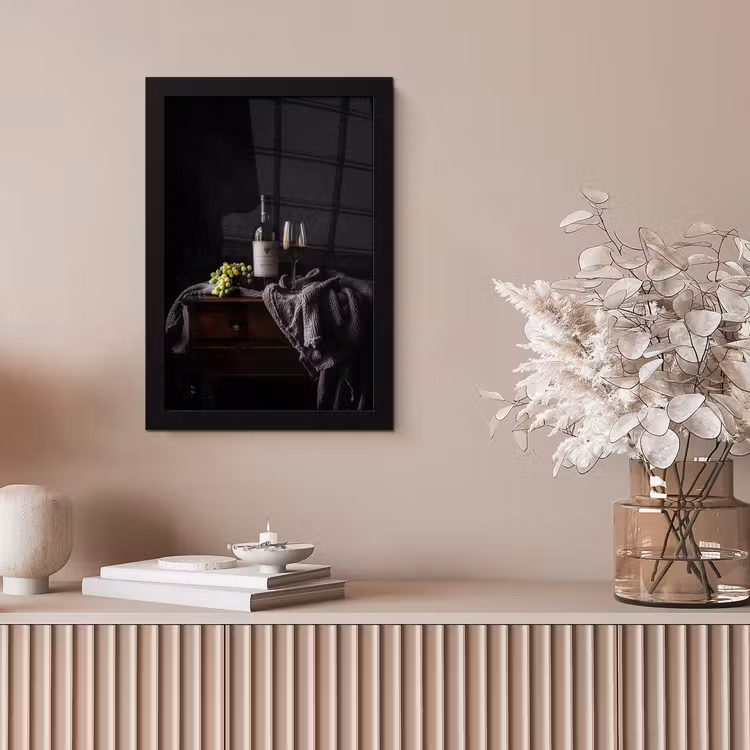 Poster met lijst - Druiven - Wijn - Rood - Tafel — 5