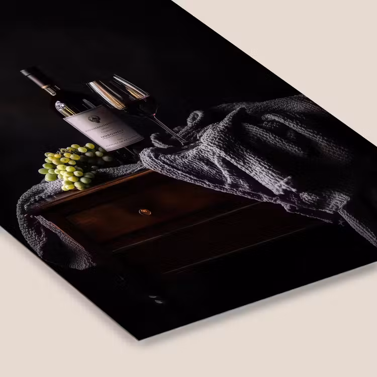 Poster met lijst - Druiven - Wijn - Rood - Tafel — 7