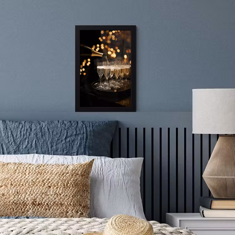 Poster met lijst - Lichter - Champagner - Gläser — 3