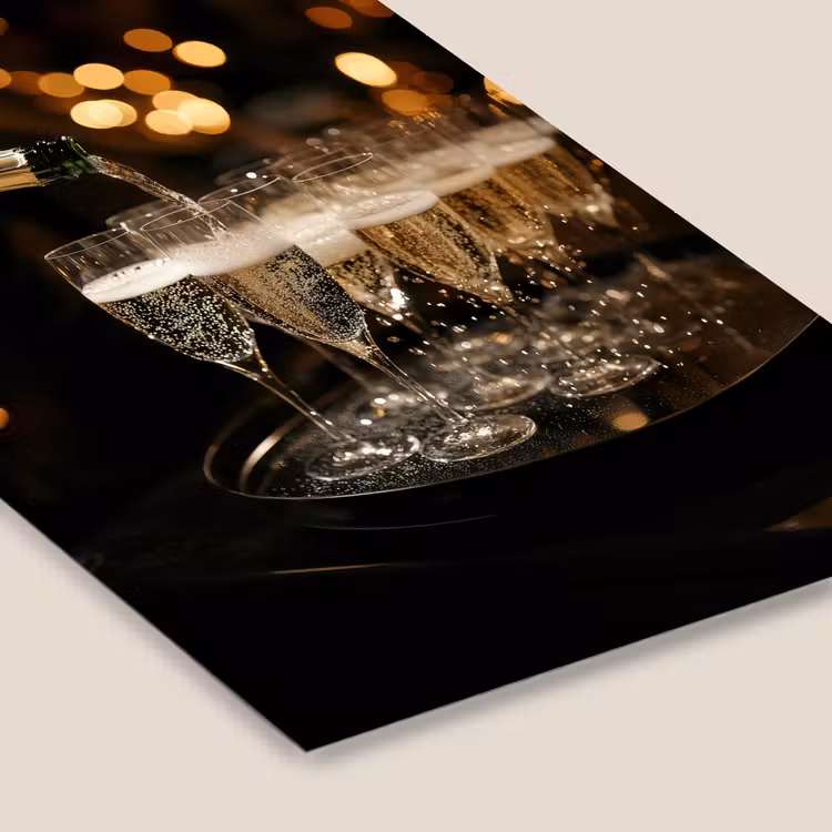 Poster met lijst - Lichter - Champagner - Gläser — 7