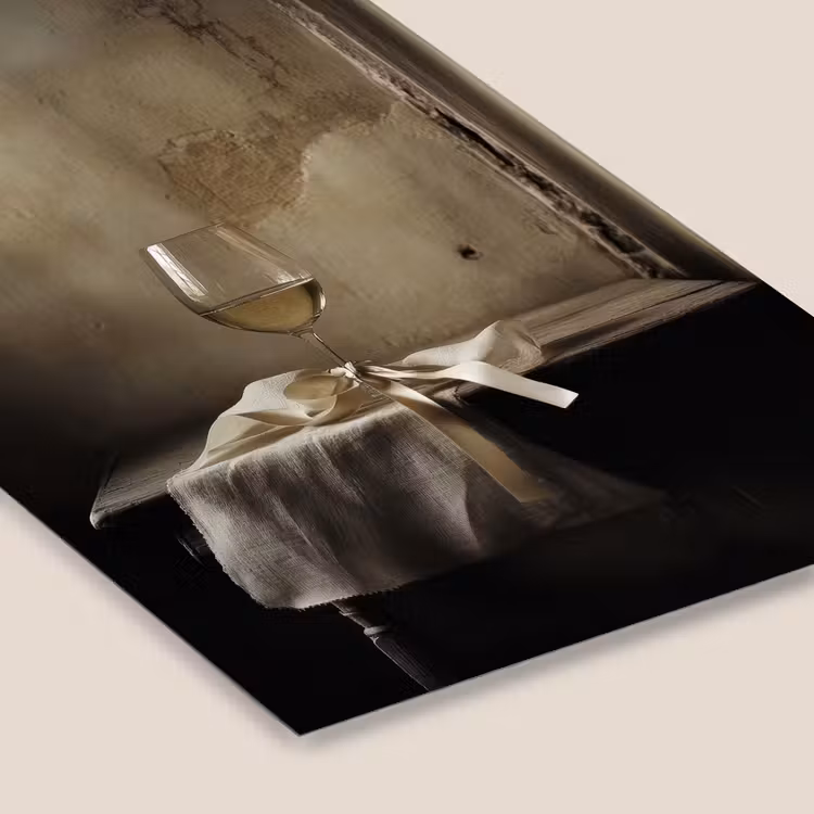 Poster met lijst - Strik - Beige - Witte - Wijn — 7