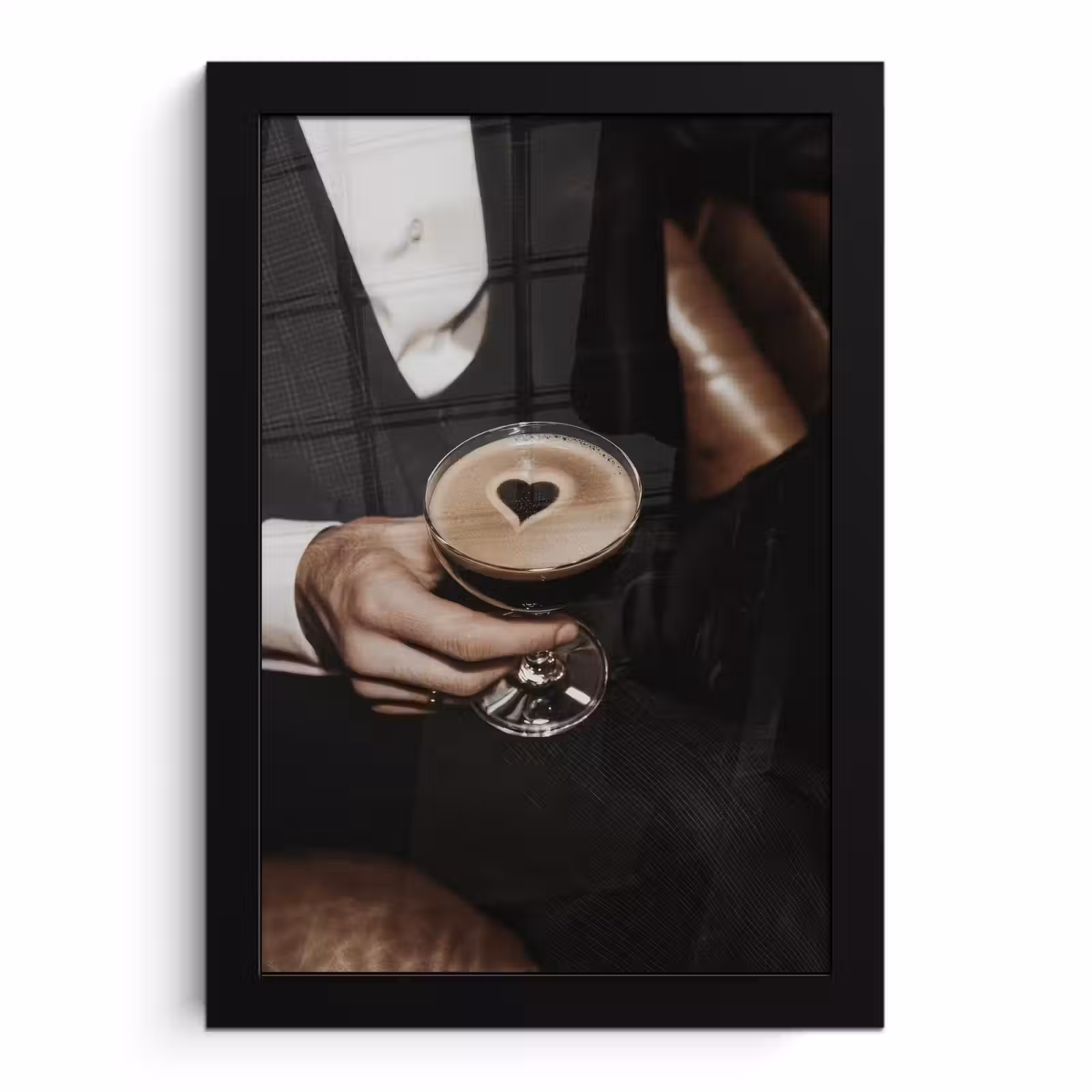 Poster met lijst - Hartje - Cocktail - Espresso Martini - Hand — 1