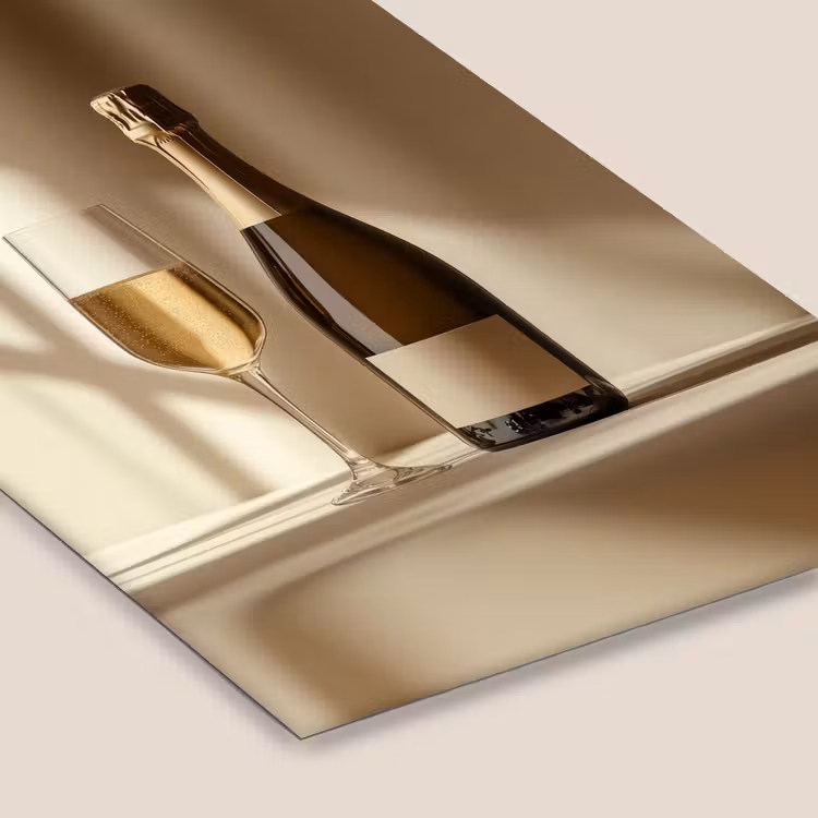 Poster met lijst - Champagne - Beige - Schaduw - Bubbels — 7