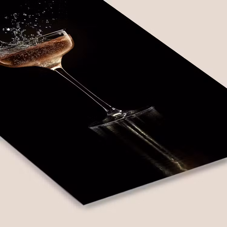 Poster met lijst - Cocktail - Zwart - Spetters - Glas — 7