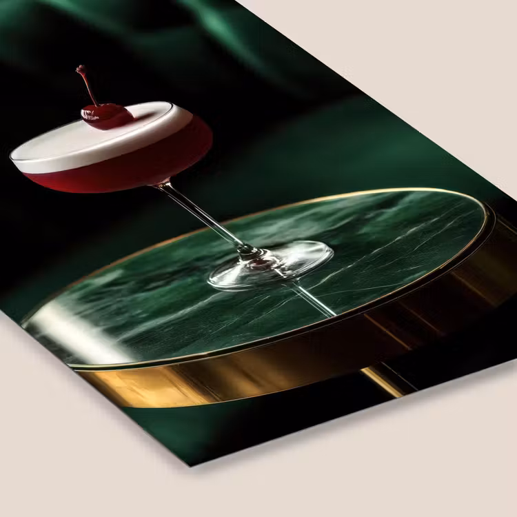 Poster met lijst - Kers - Cocktail - Rood - Marmer — 7