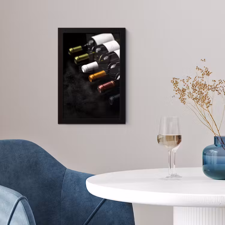 Poster met lijst - Wijn - Flessen - Variatie - Smaken — 4