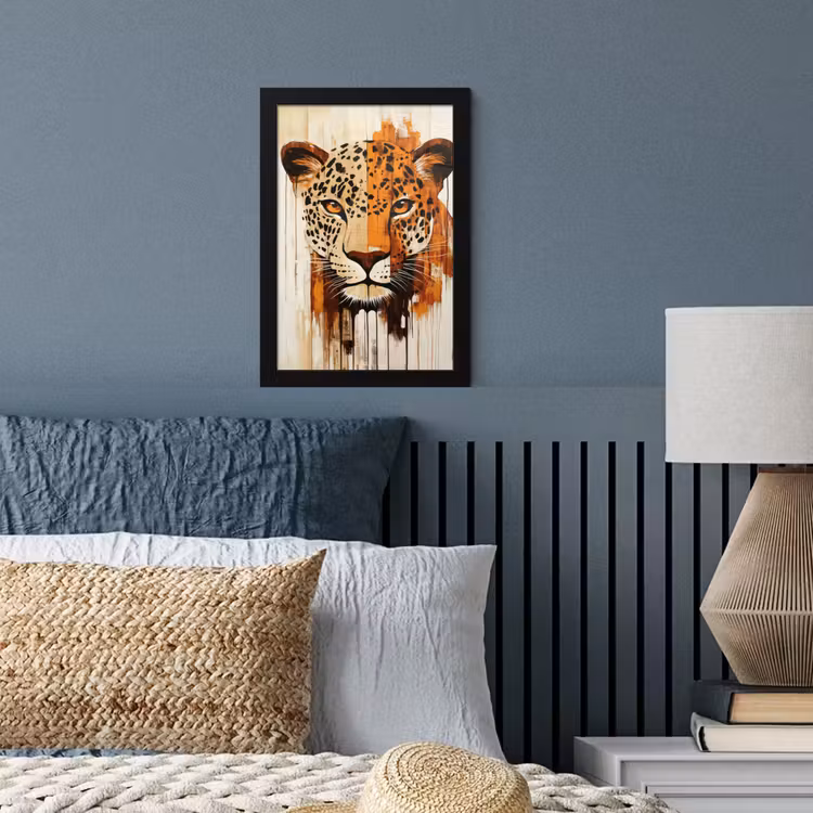 Poster met lijst - Luipaard - Symmetrisch - Strepen — 3