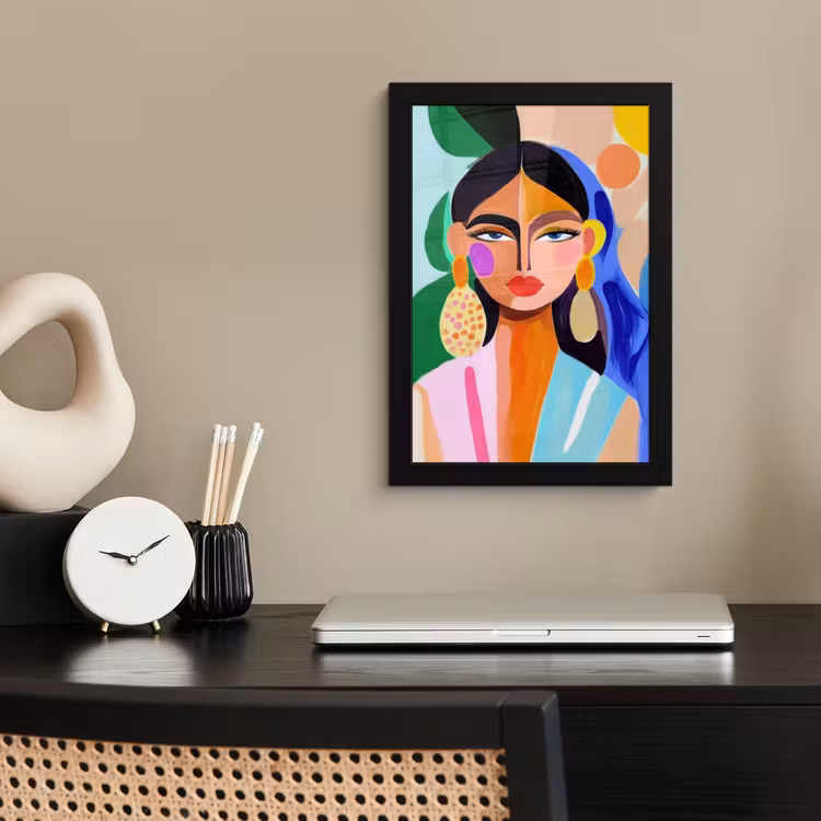 Poster met lijst - Portret - Vrouw - Modern — 2