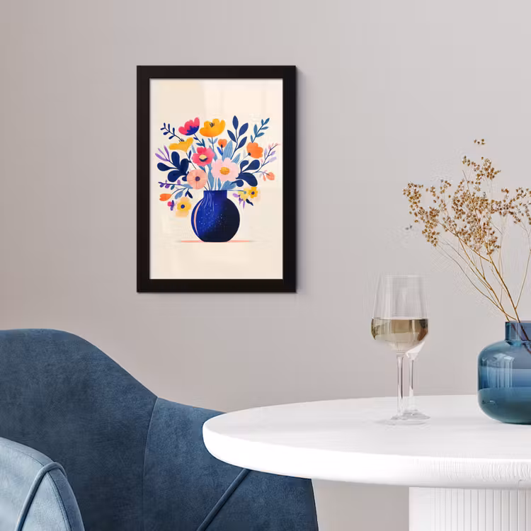 Poster met lijst - Vaas - Bloemen - Boeket — 4