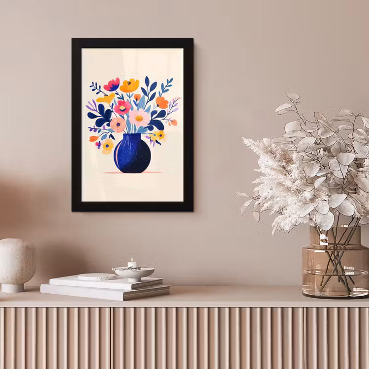 Poster met lijst - Vaas - Bloemen - Boeket — 5