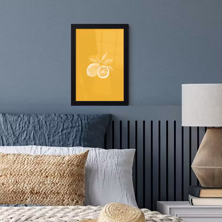 Poster met lijst - Citroenen - Illustratie - Minimalistisch - Geel — 3