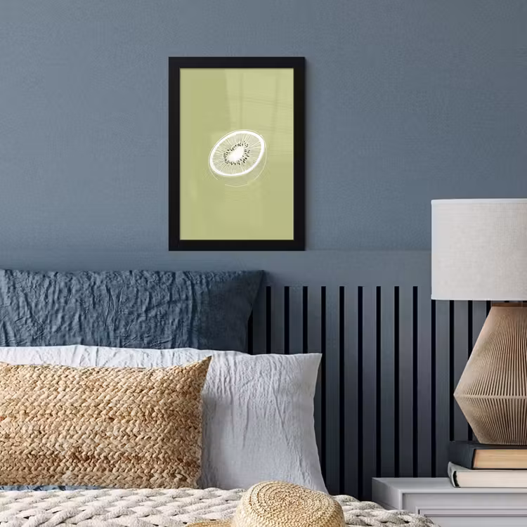 Poster met lijst - Kiwi - Lijntekening - Minimalistisch - Groen — 3