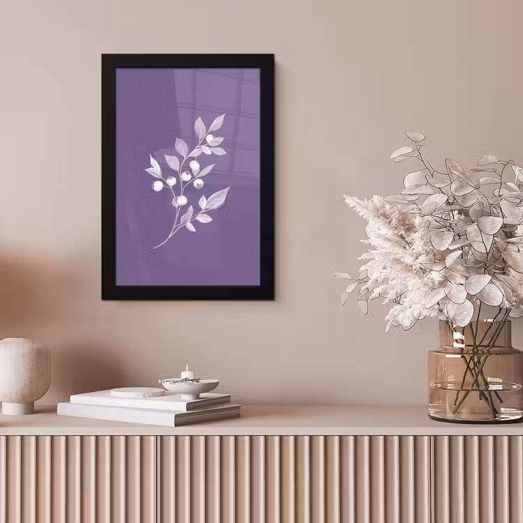 Poster met lijst - Tak - Sierlijk - Bladeren - Minimalistisch — 5