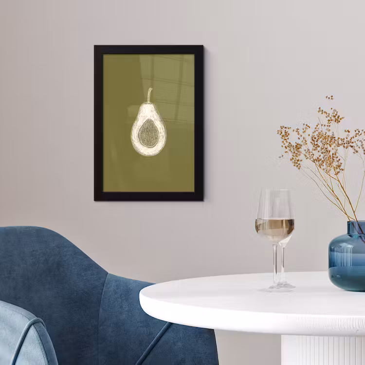 Poster met lijst - Avocado - Minimalistisch - Illustratie - Groen — 4