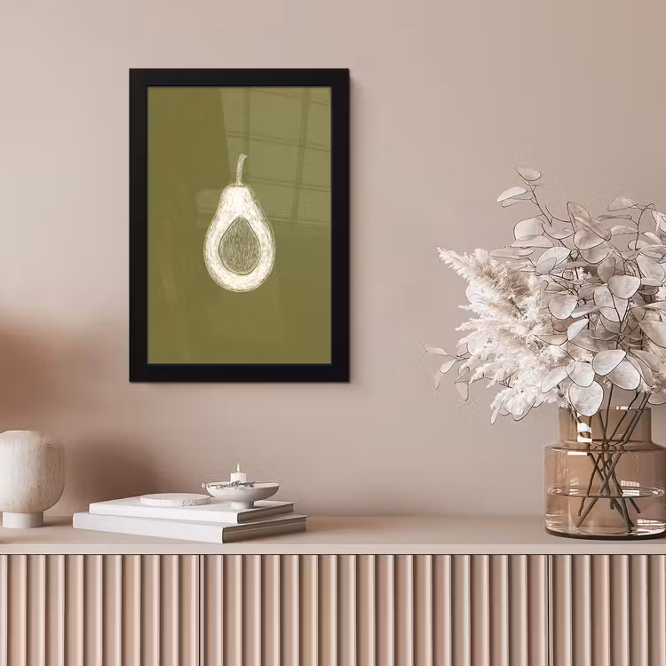 Poster met lijst - Avocado - Minimalistisch - Illustratie - Groen — 5
