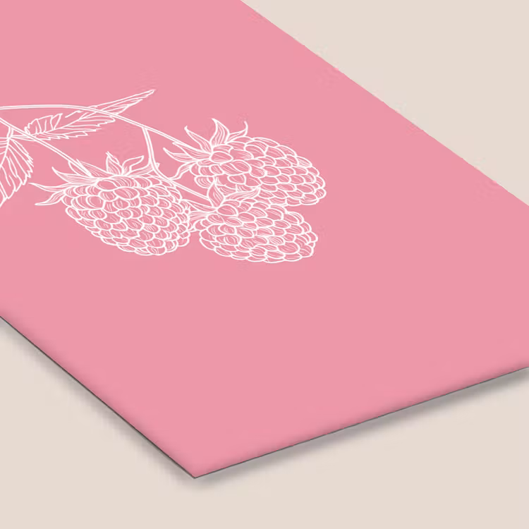Poster met lijst - Frambozen - Steel - Getekend - Roze — 7