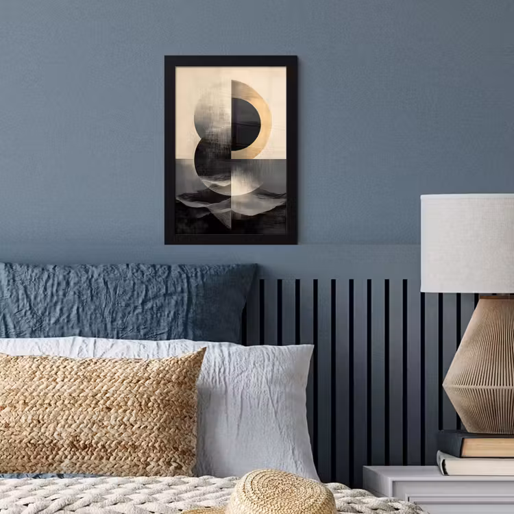Poster met lijst - Cirkels - Schaduw - Abstract — 3