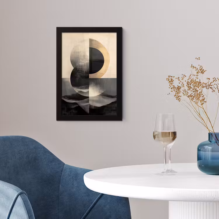 Poster met lijst - Cirkels - Schaduw - Abstract — 4