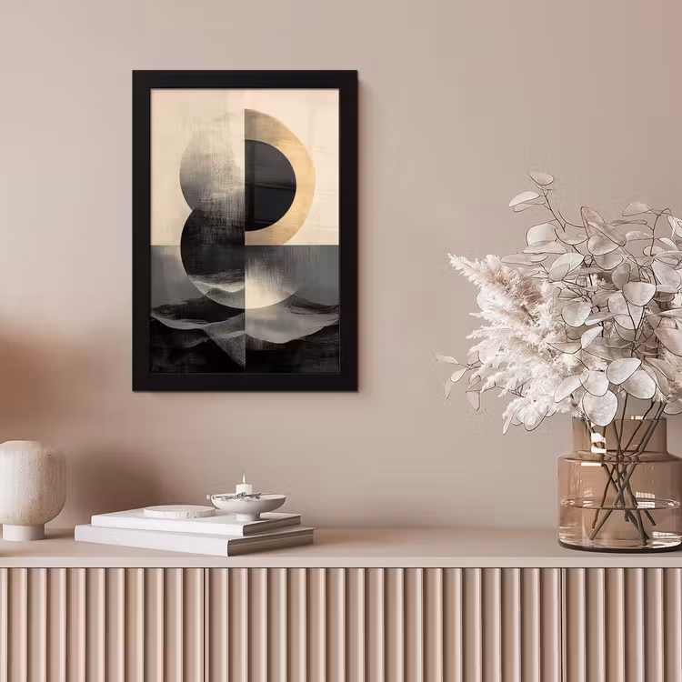 Poster met lijst - Cirkels - Schaduw - Abstract — 5
