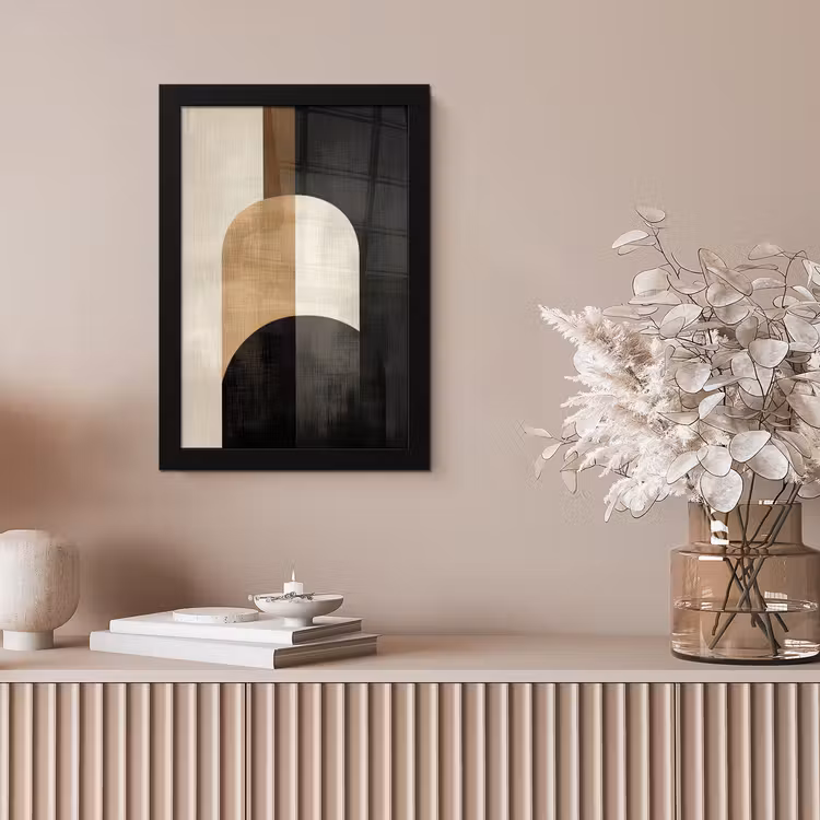 Poster met lijst - Geometrische - Vormen - Wit — 5
