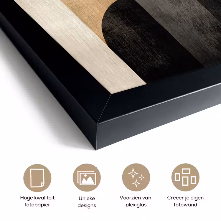 Poster met lijst - Geometrische - Vormen - Wit — 6