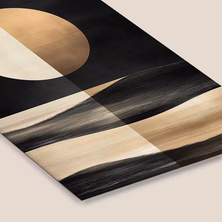 Poster met lijst - Maan - Cirkel - Goud — 7