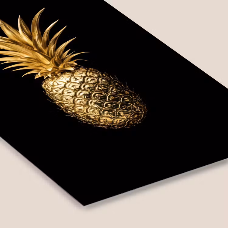 Poster met lijst - Ananas - Zwart - Goud - Luxe — 7