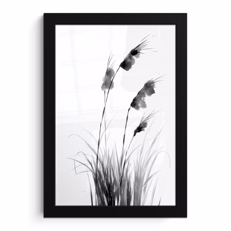 Poster met lijst - Minimalistisch - Stelen - Wit