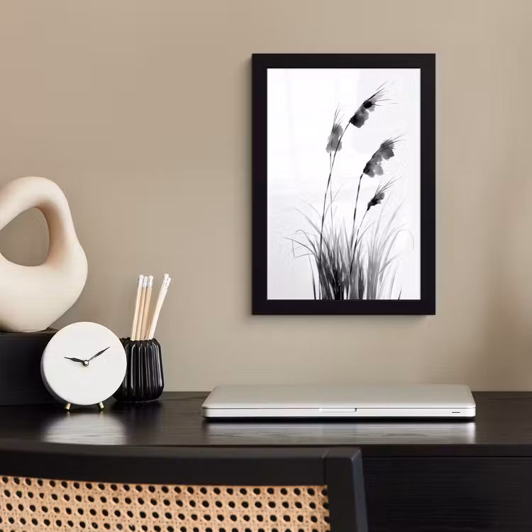 Poster met lijst - Minimalistisch - Stelen - Wit — 2