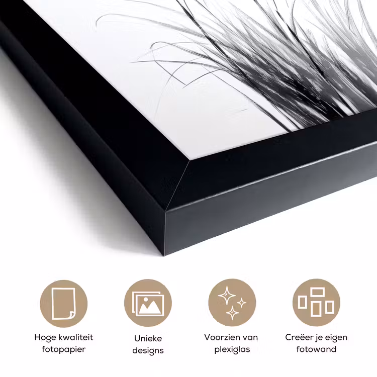 Poster met lijst - Minimalistisch - Stelen - Wit — 6