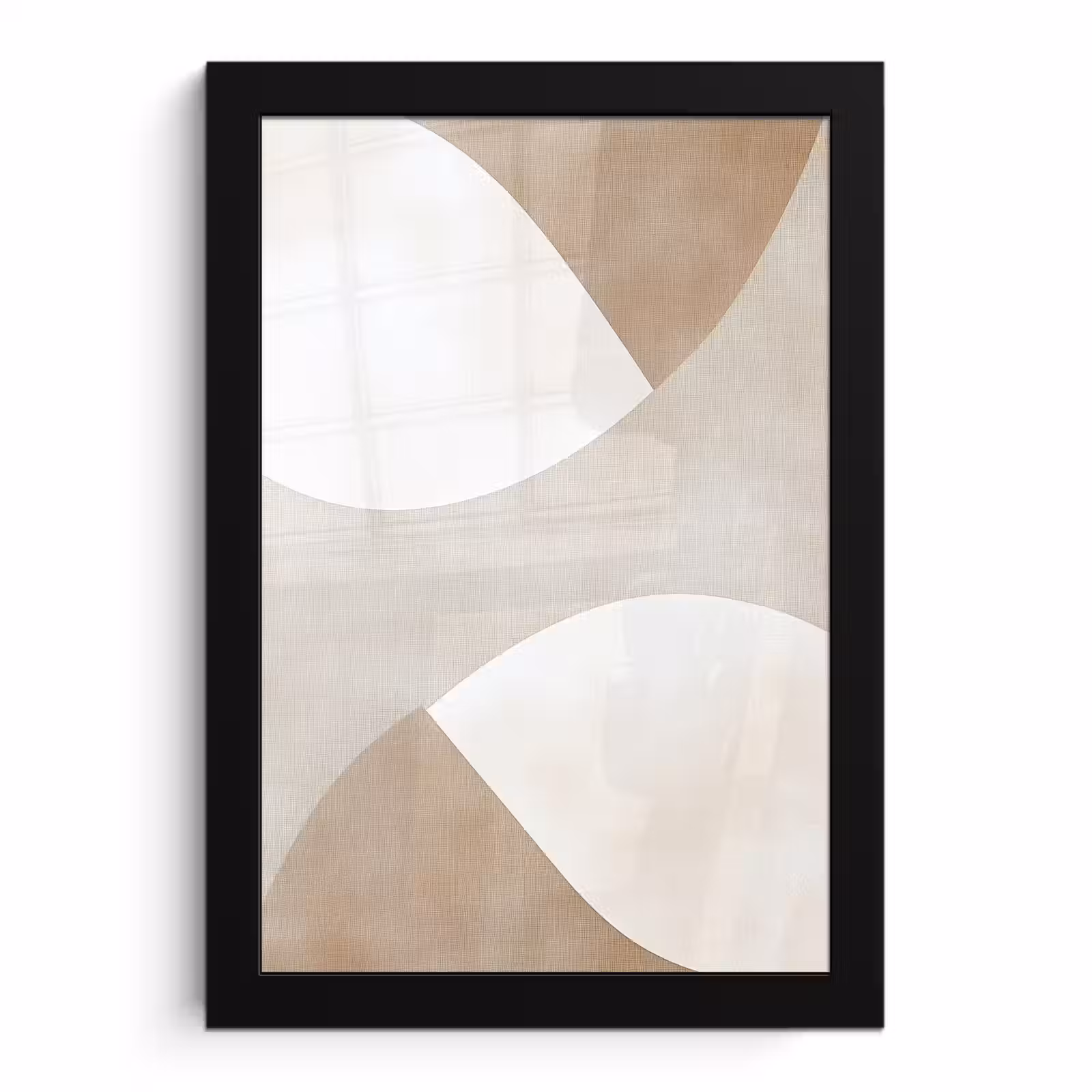 Poster met lijst - Bruin - Japandi - Abstract — 1