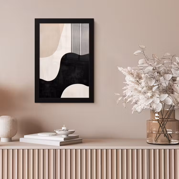 Poster met lijst - Abstract - Japandi - Beige - Modern — 5