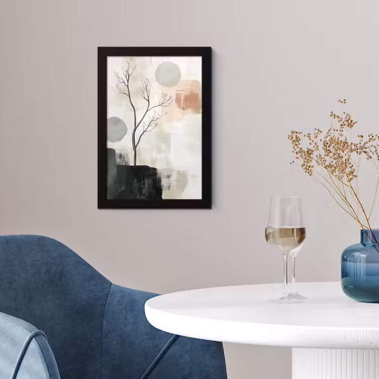 Poster met lijst - Wabi sabi - Beige - Plant — 4