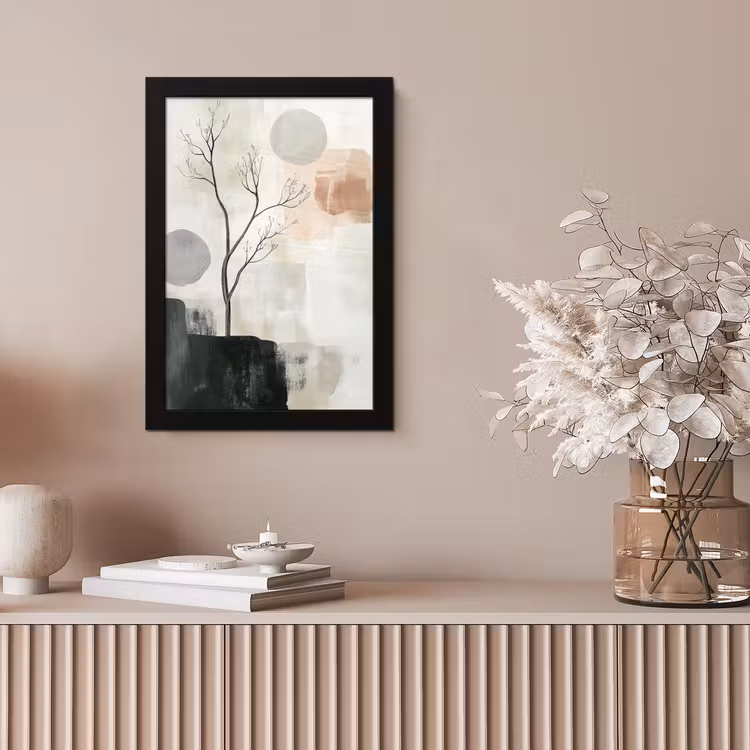 Poster met lijst - Wabi sabi - Beige - Plant — 5