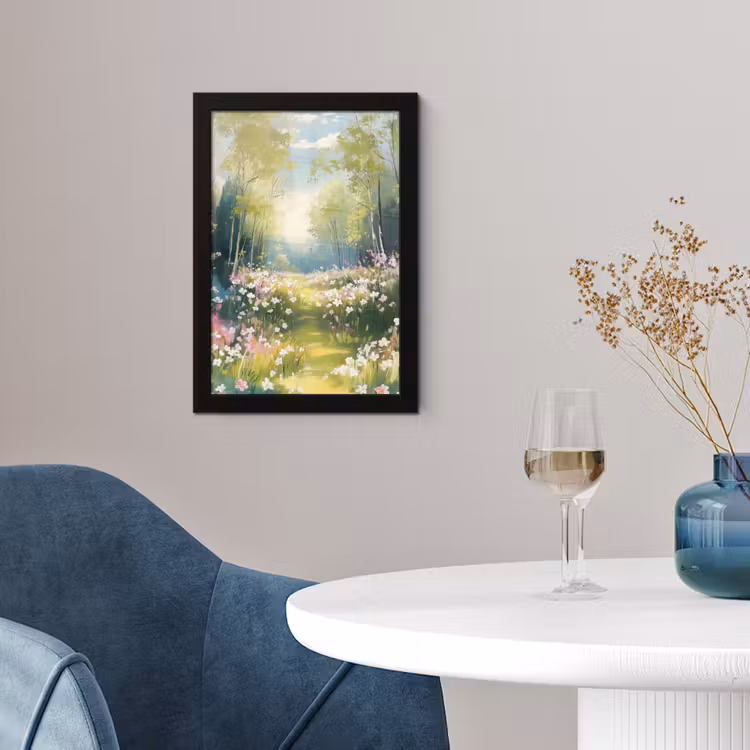 Poster met lijst - Bos - Schilderstijl - Kleurrijk — 4