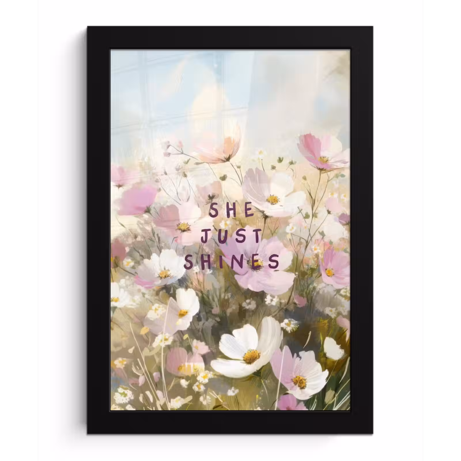 Poster met lijst - Quote - Bloemen - Schilderachtig — 1