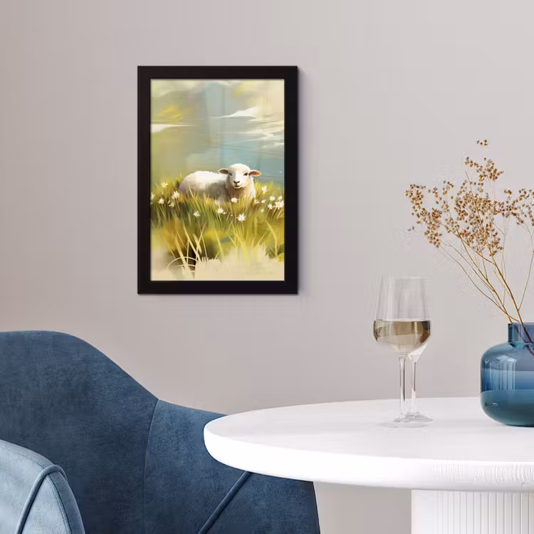 Poster met lijst - Schaap - Weide - Groen — 4