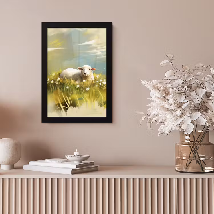 Poster met lijst - Schaap - Weide - Groen — 5