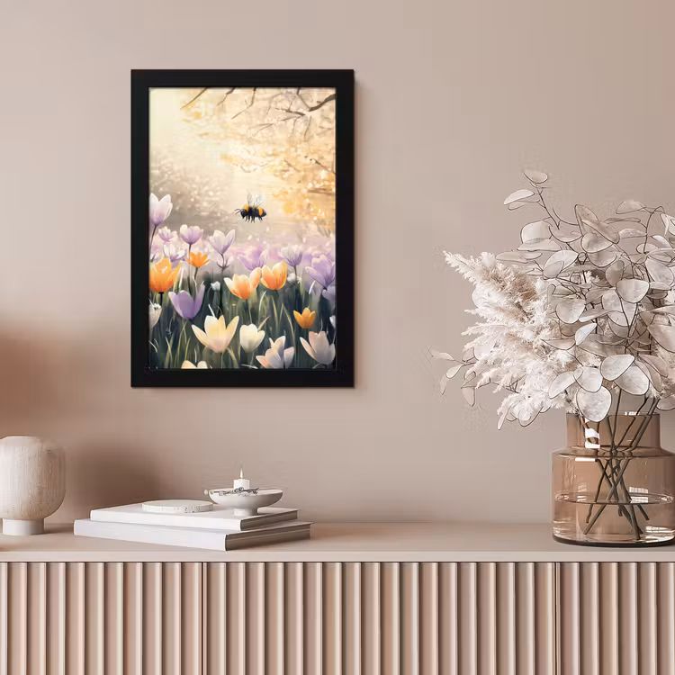 Poster met lijst - Viooltjes - bij - Zonlicht — 5