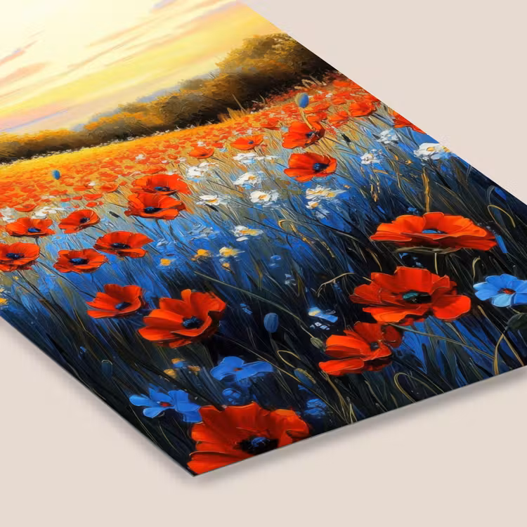 Poster met lijst - Klaproos - Bloemenveld - Kleurrijk — 7