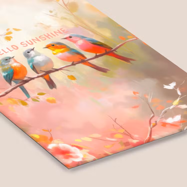 Poster met lijst - Vogels - Tak - Quote - Roze — 7