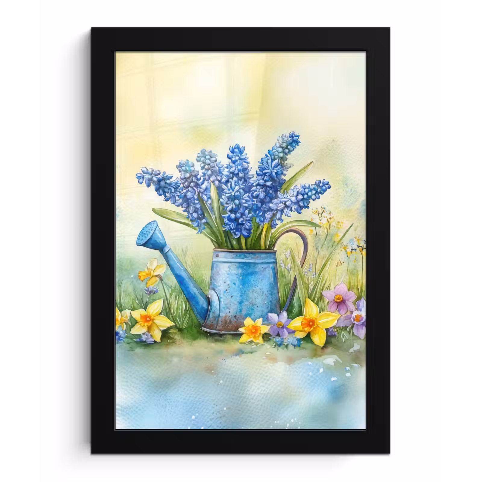 Poster met lijst - Gieter - Lavendel - Bloesems — 1