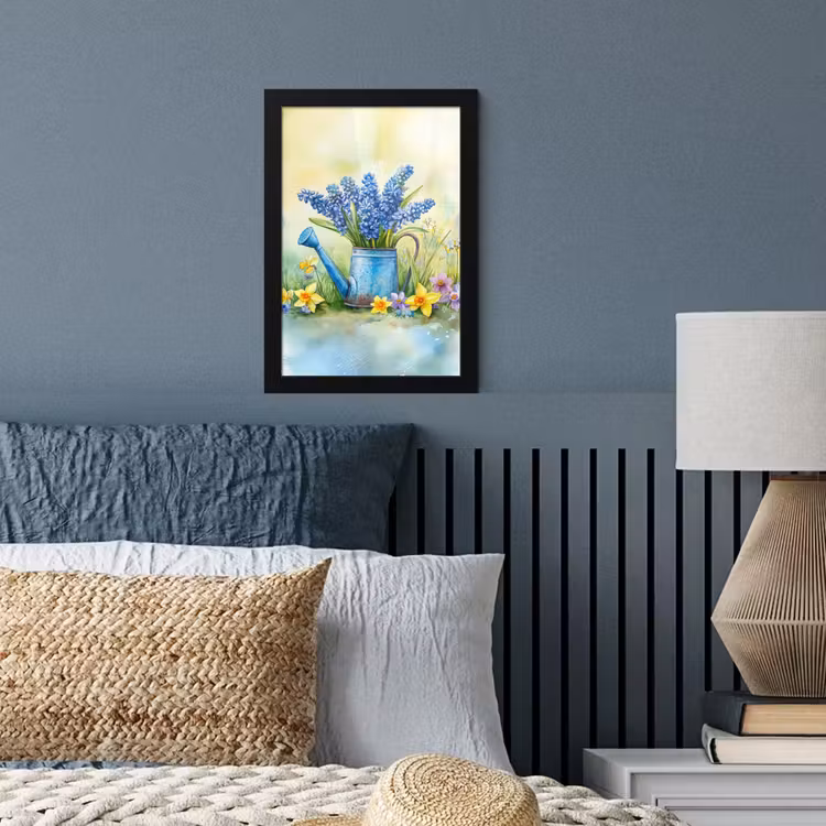 Poster met lijst - Gieter - Lavendel - Bloesems — 3