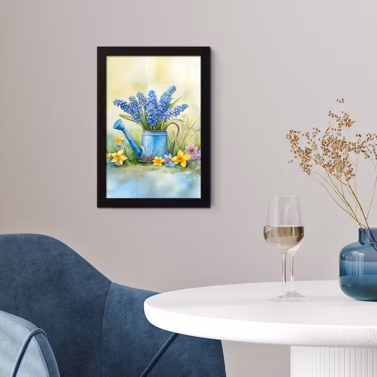 Poster met lijst - Gieter - Lavendel - Bloesems — 4